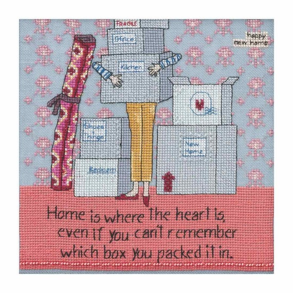 Where The Heart Is Beaded Cross Stitch Kit Curly Girl 18 Etsy