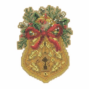 Winter Lock Cross Stitch Ornament Kit Mill Hill 2022 Antique Locks Trilogy MH192213