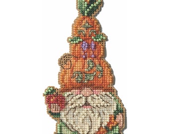 Harvest Pumpkin Gnome Cross Stitch Kit Mill Hill 2025 Jim Shore JS202515