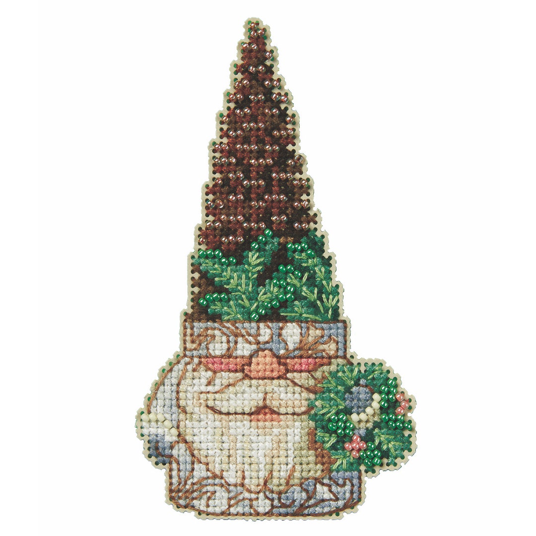 Pinecone Gnome Cross Stitch Kit Mill Hill 2023 Jim Shore Woodland