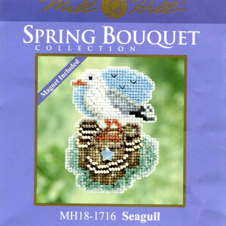 Seagull Bead Cross Stitch Kit Mill Hill 2017 Spring Bouquet Etsy