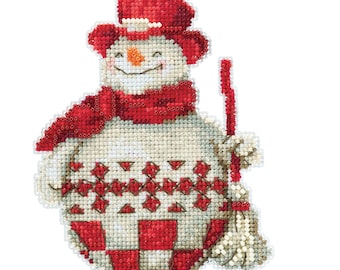 Nordic Snowman Cross Stitch Kit Mill Hill 2019 Jim Shore JS201916