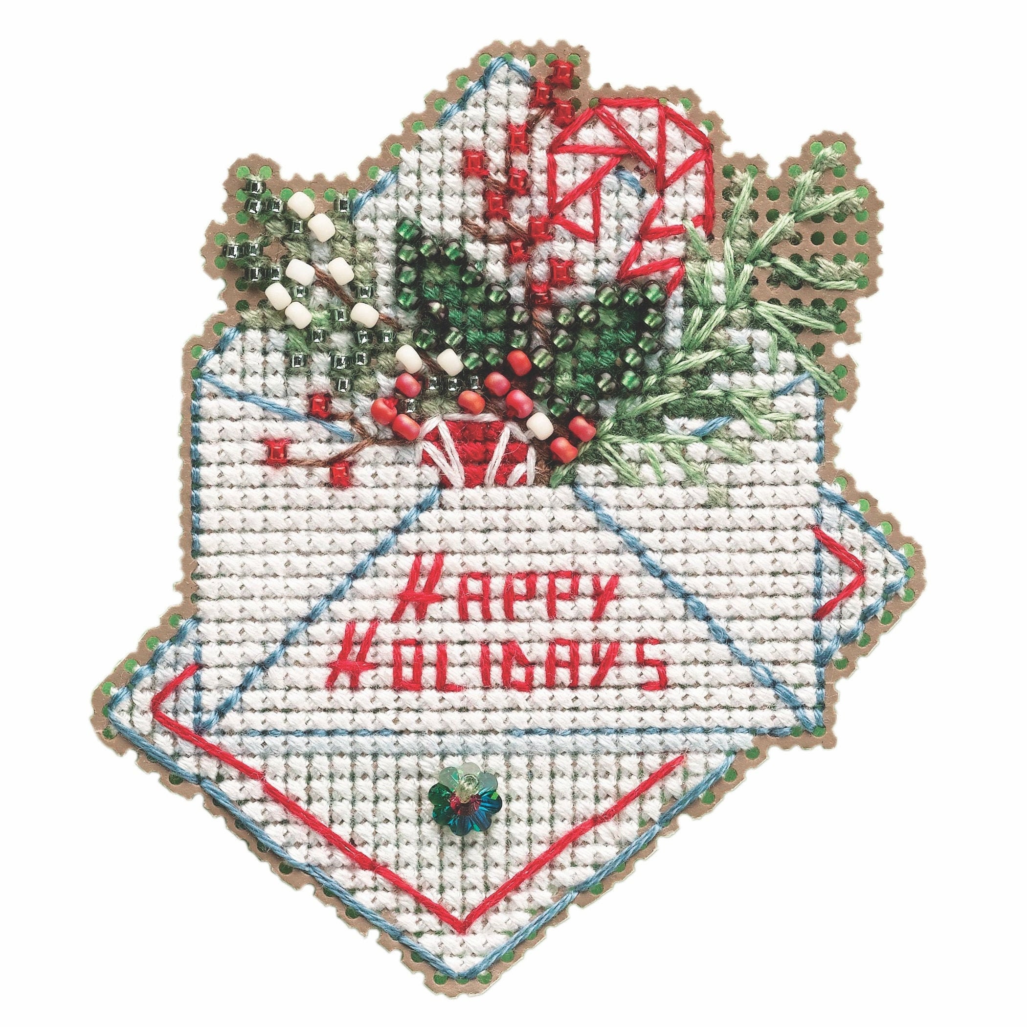 Holiday Wishes Cross Stitch Ornament Kit Mill Hill 2021 Winter Etsy UK