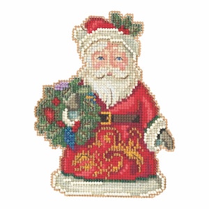Winter Wishes Santa Cross Stitch Kit Mill Hill 2020 Jim Shore JS202014
