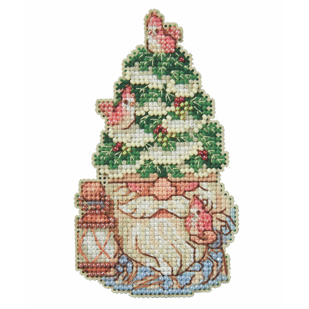 Evergreen Gnome Cross Stitch Kit Mill Hill 2023 Jim Shore Woodland