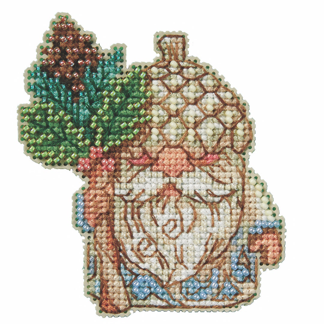 Acorn Gnome Cross Stitch Kit Mill Hill 2023 Jim Shore Woodland Gnomes