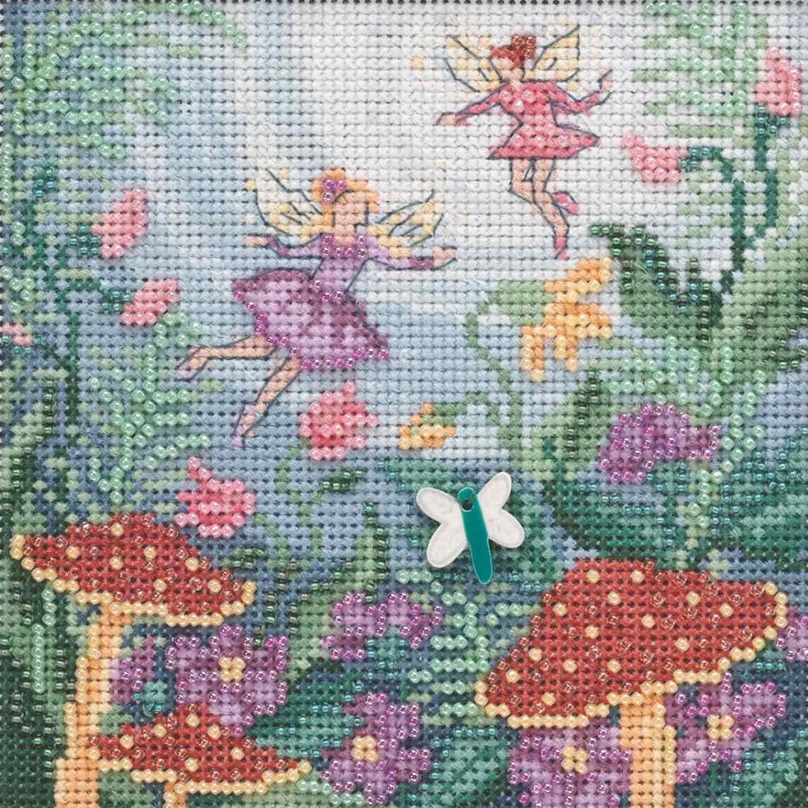 Fairy Garden Cross Stitch Kit Mill Hill 2019 Buttons & Beads | Etsy