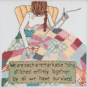 Stitched Together Beaded Cross Stitch Kit Curly Girl 2021 Mill Hill CG302113