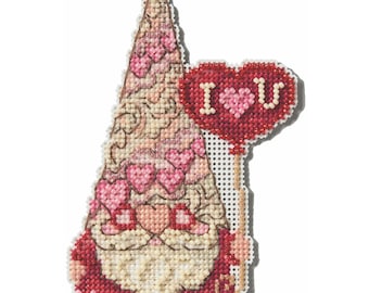 Gnome with Heart Cross Stitch Kit Mill Hill 2025 Jim Shore JS202511