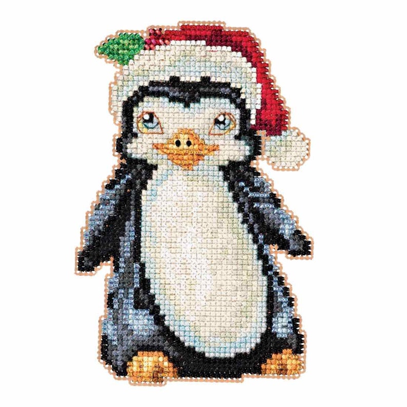 Penguin Beaded Counted Cross Stitch Kit Mill Hill 2016 Jim Etsy