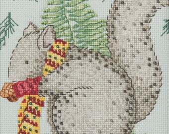 Nutty Squirrel Cross Stitch Kit Mill Hill 2026 Debbie Mumm Woodland Friends DM302612