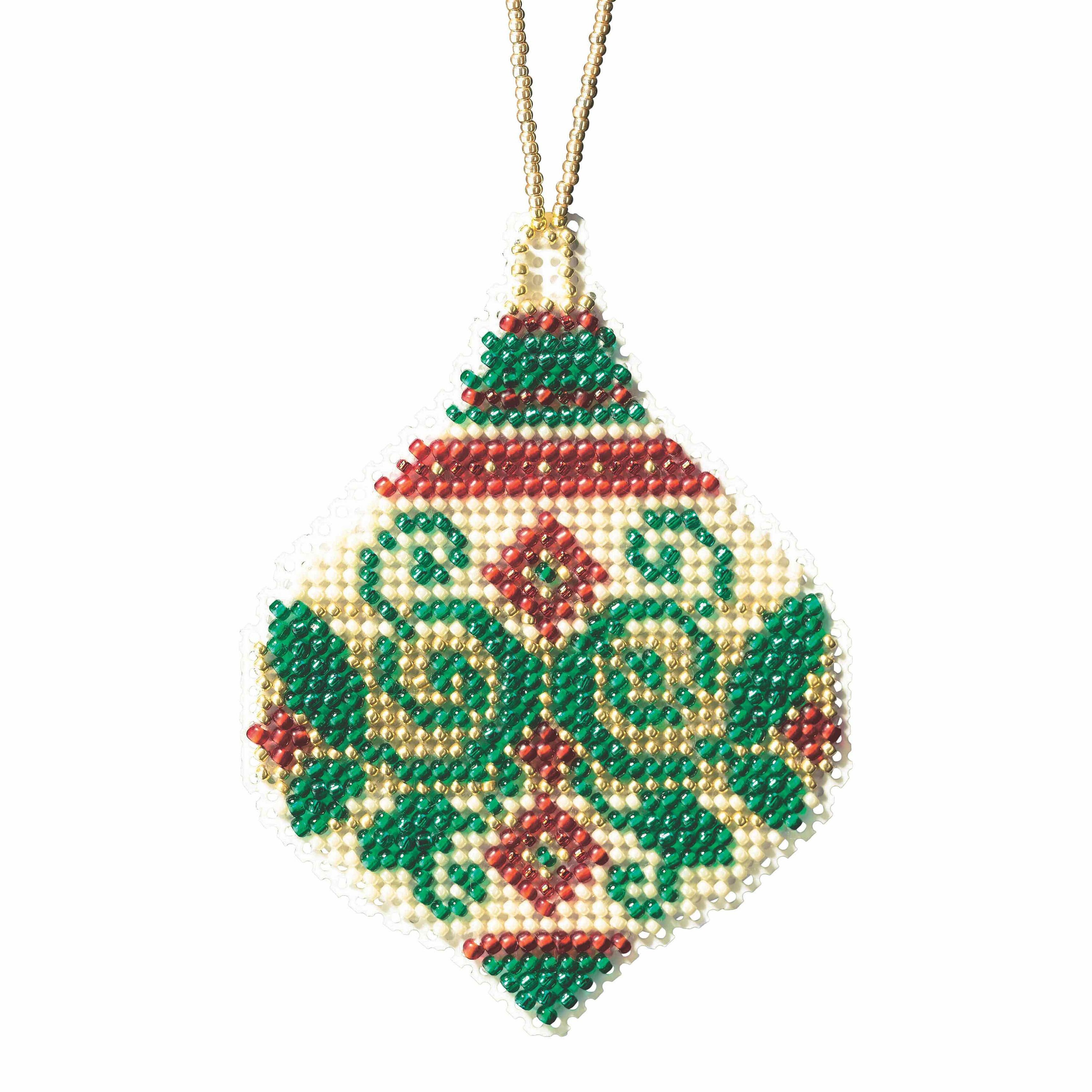 Emerald Flourish Beaded Cross Stitch Ornament Kit Mill Hill | Etsy