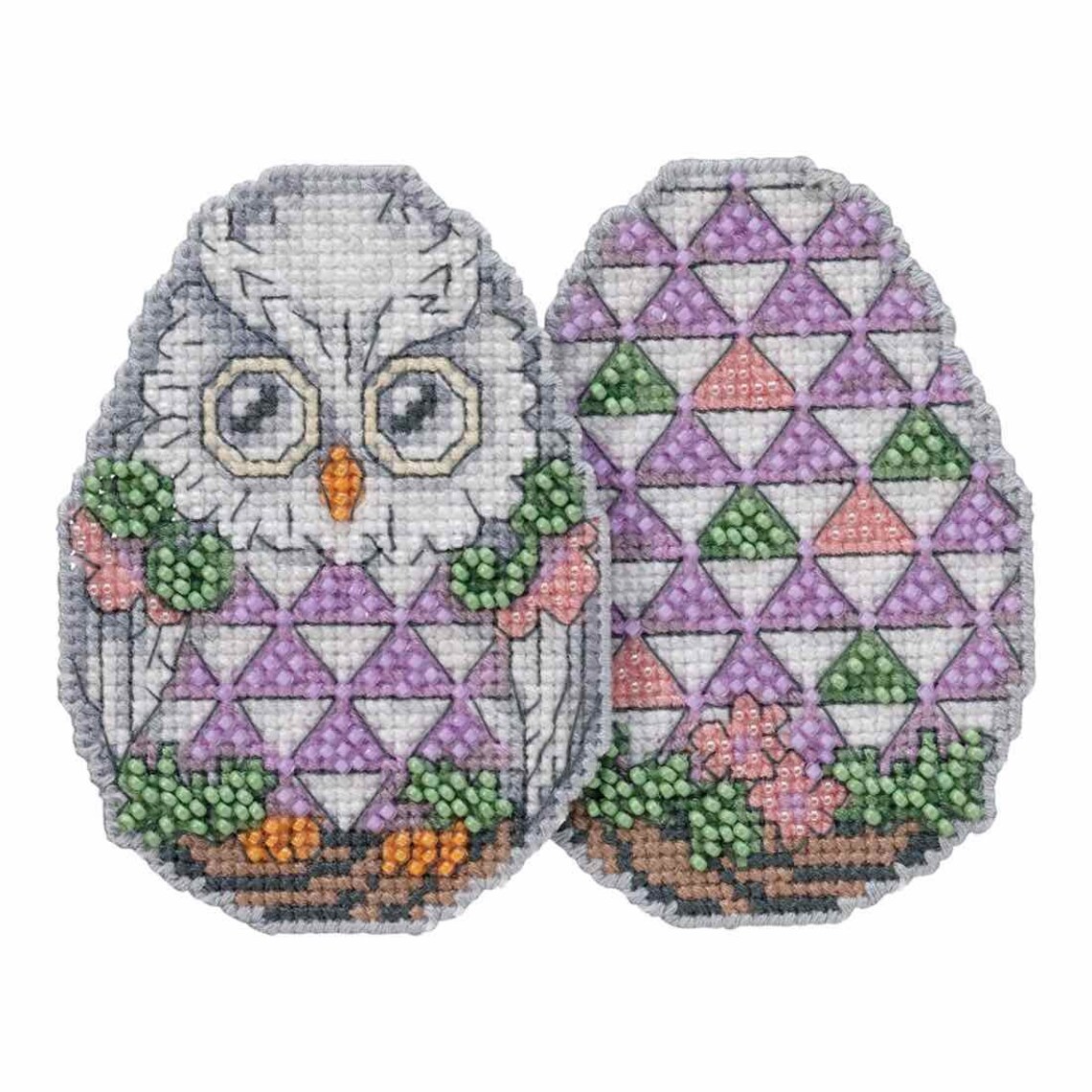 Owl Egg Beaded Counted Cross Stitch Easter Ornament Kit Mill Hill 2018 ...