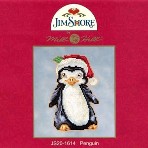 DIY Mill Hill Penguin Santa Antarctic Christmas Bead Cross Stitch Ornament Kit