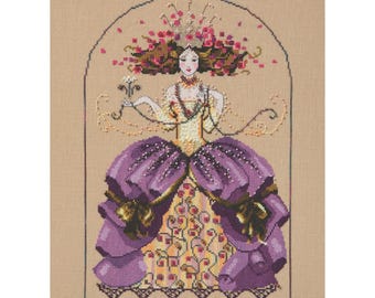 The Empress Cross Stitch Kit Chart Beads Silk Floss Mirabilia Nora Corbett MD198