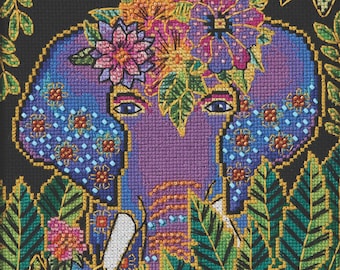 Elephant Cross Stitch Kit Mill Hill 2026 Laurel Burch LB302613