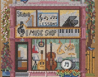 Music Shop Cross Stitch Kit Mill Hill 2026 Buttons & Beads Spring MH142611