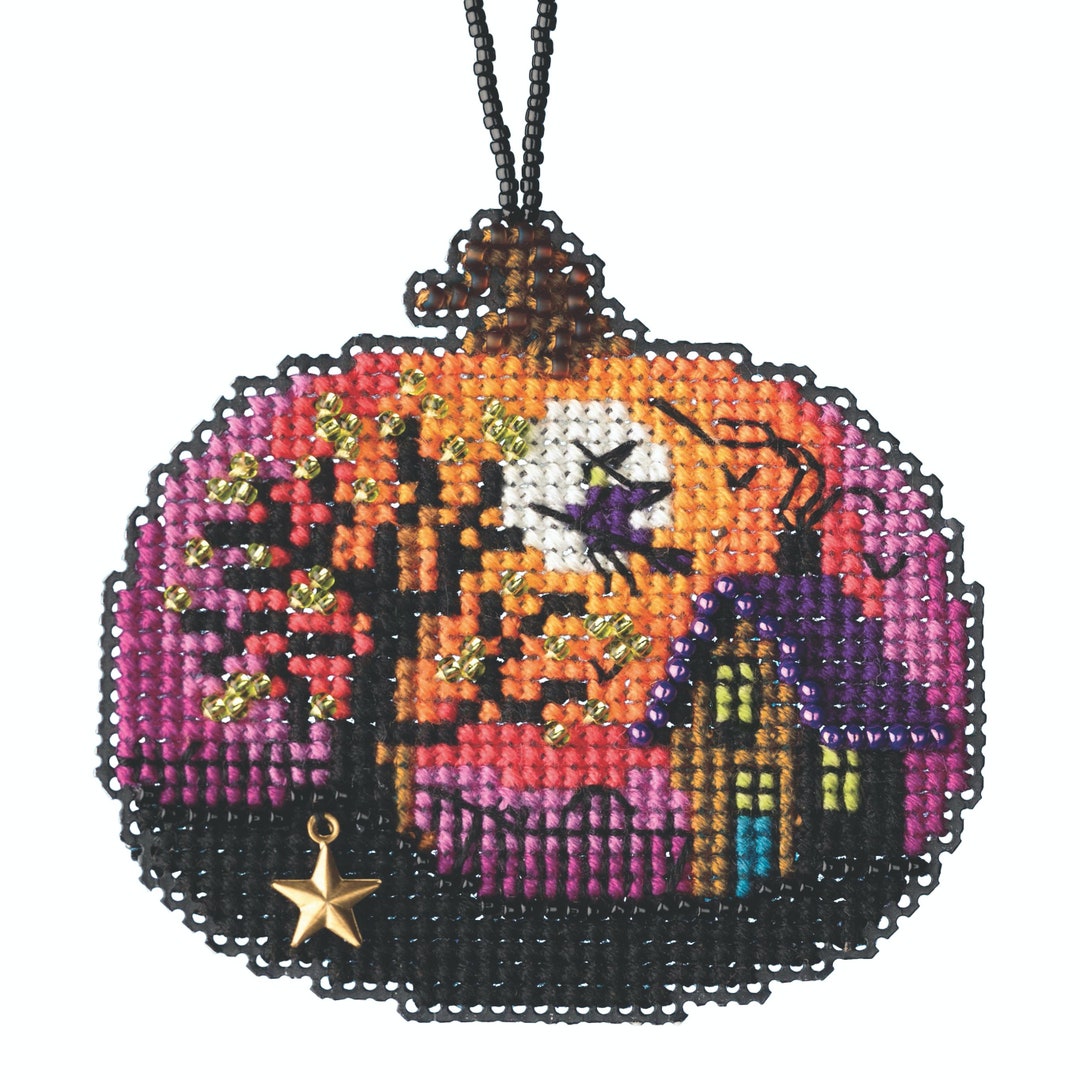 Bewitching Pumpkin Beaded Counted Cross Stitch Kit Mill Hill 2020 ...