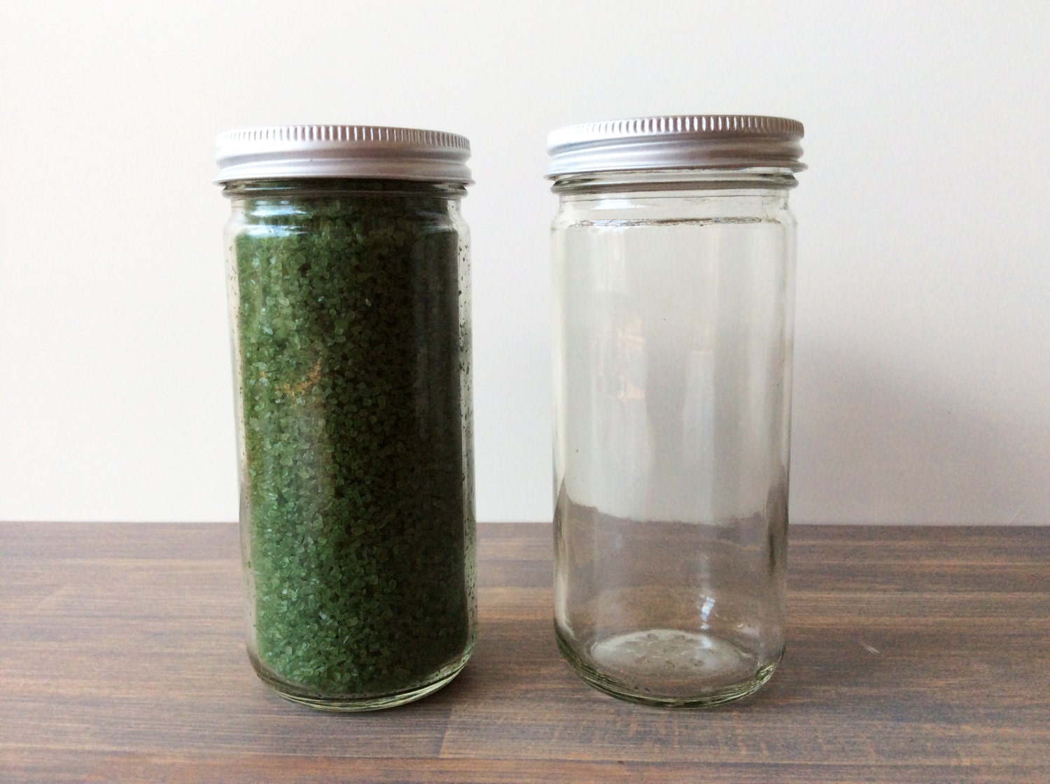 6 Oz Glass Jars With Metal Lid, Choose Amber, Green or Clear, Free Shipping  