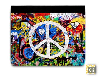 Peace Sign Graffiti 3 iPad Case, iPad Pro Case, iPad Air Case, iPad Mini Case, Leather iPad Case