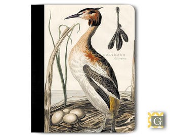 Great Grebe iPad Case, iPad Pro Case, iPad Air Case, iPad Mini Case, Leather iPad Case