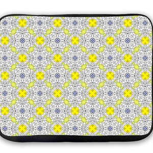 Modern Fresh Gray & Yellow iPad Case, Laptop Bag, Laptop Sleeve, Laptop Case, iPad Sleeve, MacBook Case, Tablet Case, Sleeve - Hennie Gray