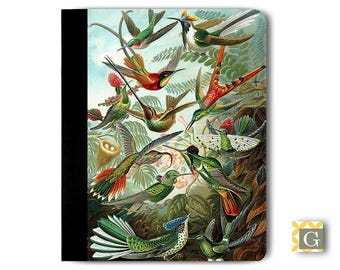 Hummingbirds Tropical iPad Case, iPad Pro Case, iPad Air Case, iPad Mini Case, Leather iPad Case