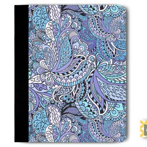 Purple Paisley iPad Case, iPad Pro Case, iPad Air Case, iPad Mini Case, Leather iPad Case