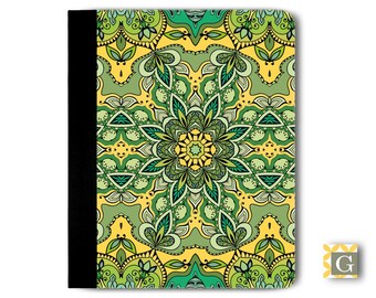 Green Motif iPad Case, iPad Pro Case, iPad Air Case, iPad Mini Case, Leather iPad Case