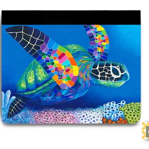 Sea Turtle Expressionism by Chih Ying He iPad Case, iPad Pro Case, iPad Air Case, iPad Mini Case, Leather iPad Case