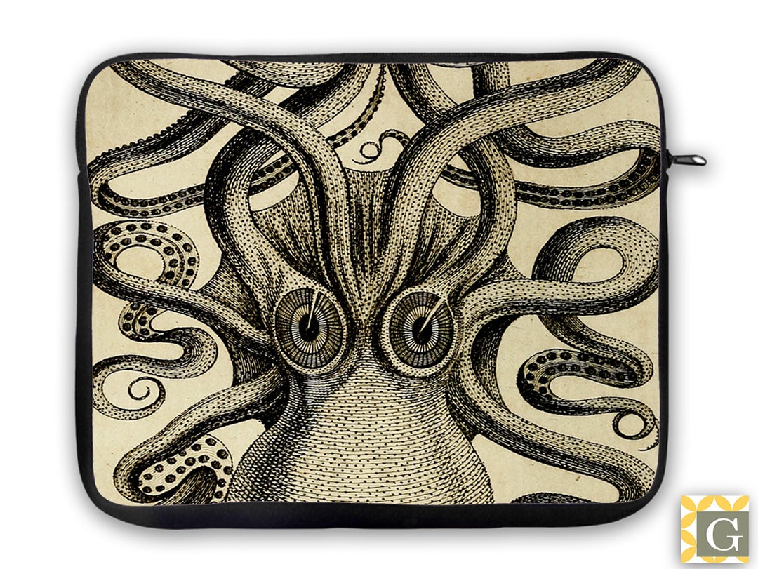 Octopus Vintage iPad Case, Laptop Bag, Laptop Sleeve, Laptop Case, iPad ...