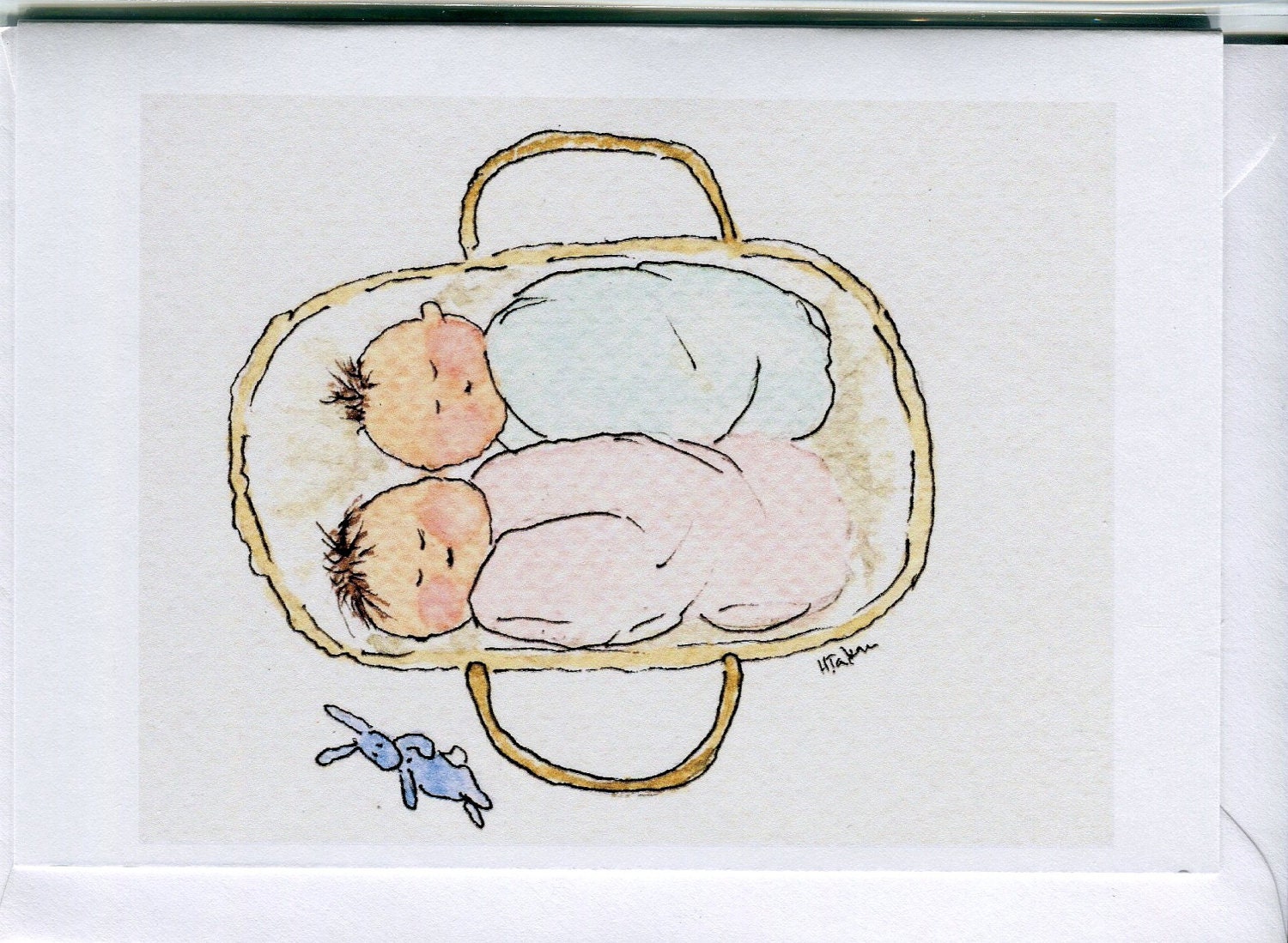 Twins Cards Baby Twin Shower Cards Newborn Twins Boy And Girl Etsy