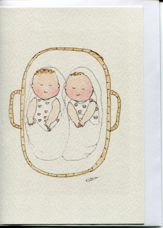 twin baby girl announcements