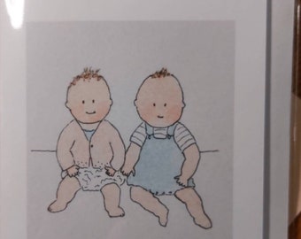 Twins Birthday Card Etsy