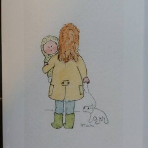 Carte nouveau-né carte baby shower carte neutre entre les sexes nouvelle maman, faite à la main et imprimée à partir de ma carte intérieure vierge aquarelle originale