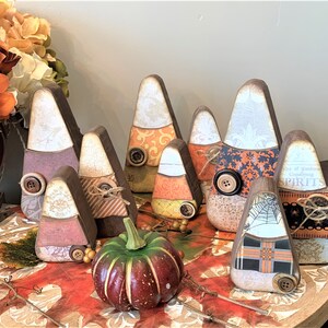 RTS, Wood Candy Corn Set of 3; Halloween Decor, Farmhouse Decor; Fall ...