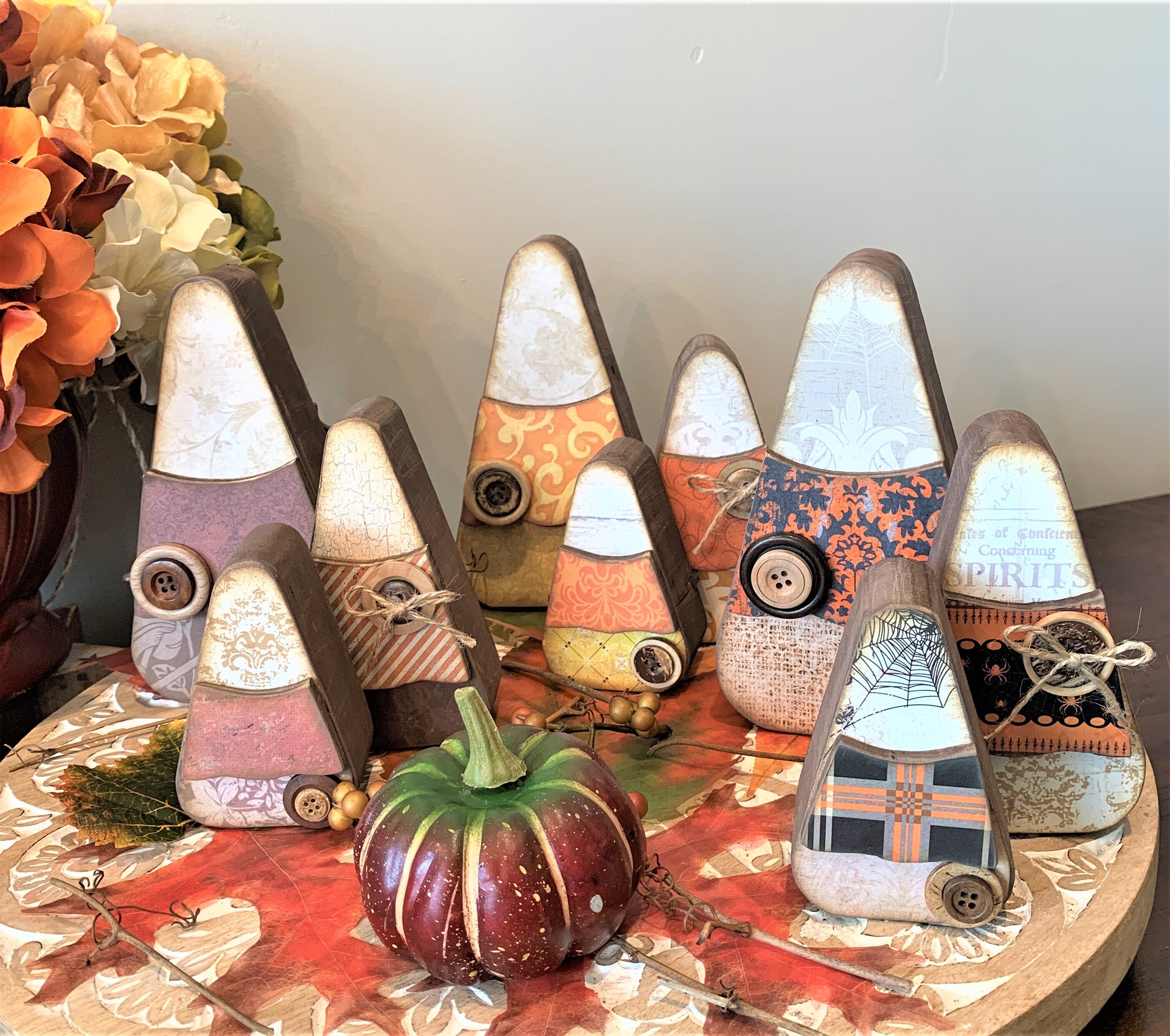 RTS, Wood Candy Corn Set of 3; Halloween Decor, Farmhouse Decor; Fall ...