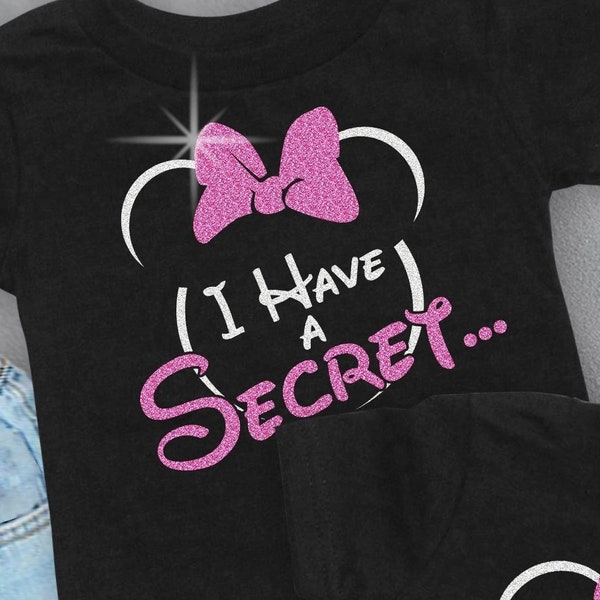 Big Sister Shirt Glitter I Have a Secret I'm Going To be A Big Sister T-Shirt Sparkle Pregnancy Announcement Shirt Pregnancy Reveal Shirt