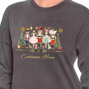 Nutcracker Long Sleeve T-Shirt Nutcracker Comfort Colors Heavyweight Long Sleeve Christmas Shirt Nutcracker Ballet Christmas Party Tshirt