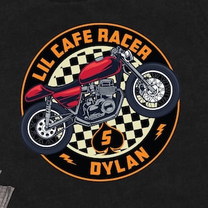 Custom Cafe Racer Motorcycle Birthday Shirt Personalized Motorcycle Cafe Racer Birthday T-Shirt Vintage Cafe Racer Motorcycle Tee