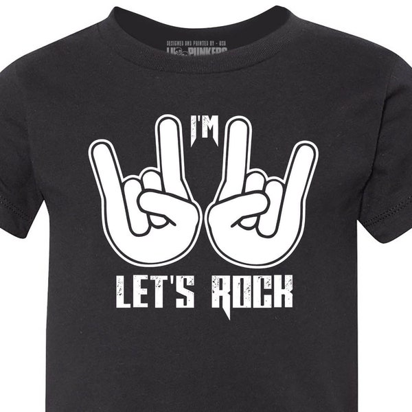 4th Birthday Shirt I’m 4 Let’s Rock Birthday T-Shirt  Personalized Rocker Fourth Birthday Funny Four Year Old Birthday Heavy Metal Bday