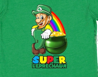 Camiseta del día de San Patricio Camiseta del día de San Patricio con el duende superpoderoso