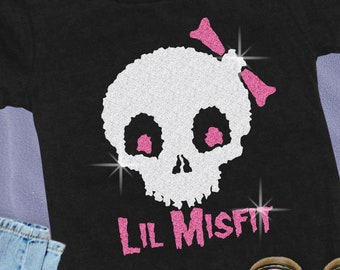 Lil Misfit Shirt for Girls Little Misfit Glitter T-Shirt Misfit Sparkle Shirt