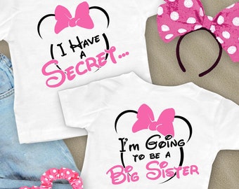 Big Sister Shirt I Have a Secret I'm Going To be A Big Sister T-Shirt Pregnancy Announcement Shirt Baby Announcement Pregnancy Reveal Shirt