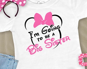Big Sister Shirt I&#39;m Going To be A Big Sister T-Shirt Pregnancy Announcement Baby Announcement Pregnancy Reveal Shirt Big Sister Bodysuit