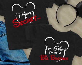 Big Brother Shirt I Have a Secret I&#39;m Going To be A Big Brother T-Shirt Pregnancy Announcement Tee Baby Announcement Pregnancy Reveal Shirt