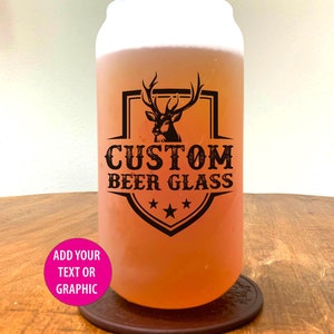 Custom Beer Glass Personalized Beer Glasses Frosted Beer Glass Can Personalized Gift Beer Lovers