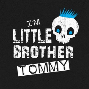 Little Brother Shirt Personalized Lil Brother Skull t-shirt or bodysuit