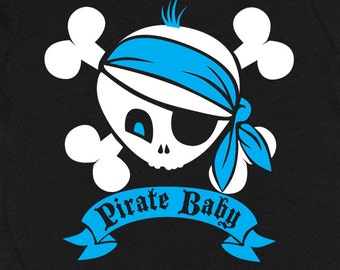 Pirate Shirt Pirate Baby Boy Skull and Crossbones T-shirt Pirate Bodysuit