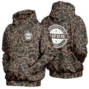 Duck Camo Hoodie Custom Camo Heavyweight Hoodies Personalized Camouflage Hooded Sweatshirt Printed Design Hoodies Pullover Hoodie Sweatshirt